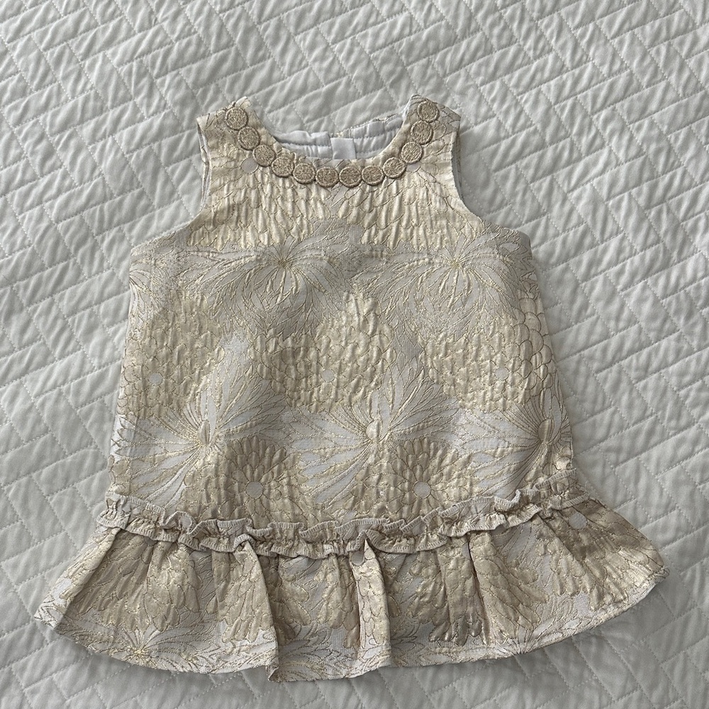 Baby Lilly Pulitzer Gold Shift Dress
